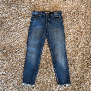 Kut from the Kloth High Rise Medium Wash Cropped Jeans